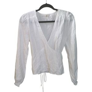 ARITZIA Wilfred White Wrap Blouse XS